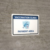 Vaccination Clinic: Payment Area Blue Landscape - Wall Sign