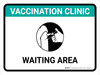 Vaccination Clinic: Waiting Area Green Landscape - Wall Sign