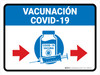 Covid-19 Vaccinations Right Arrow Spanish Landscape - Wall Sign Covid-19 Vaccinations Right Arrow Spanish Landscape - Wall Sign