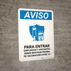Notice: To Enter Employees And Visitors Required To Show Proof Of Vaccination Spanish Portrait - Wall Sign Notice: To Enter Employees And Visitors Required To Show Proof Of Vaccination Spanish Portrait - Wall Sign