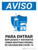 Notice: To Enter Employees And Visitors Required To Show Proof Of Vaccination Spanish Portrait - Wall Sign Notice: To Enter Employees And Visitors Required To Show Proof Of Vaccination Spanish Portrait - Wall Sign