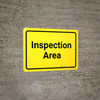 Inspection Area Yellow Landscape - Wall Sign Inspection Area Yellow Landscape - Wall Sign