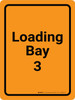 Loading Bay 3 Orange Portrait - Wall Sign