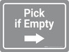 Pick if Empty Arrow Right Grey Landscape - Wall Sign