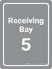 Receiving Bay 5 Grey Portrait - Wall Sign Receiving Bay 5 Grey Portrait - Wall Sign
