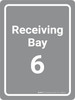 Receiving Bay 6 Grey Portrait - Wall Sign