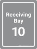Receiving Bay 10 Grey Portrait - Wall Sign Receiving Bay 10 Grey Portrait - Wall Sign