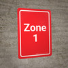 Zone 1 Red Portrait - Wall Sign Zone 1 Red Portrait - Wall Sign