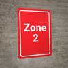 Zone 2 Red Portrait - Wall Sign