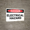 Danger: Electrical Hazard - Wall Sign