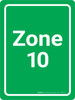 Zone 10 Green Portrait - Wall Sign Zone 10 Green Portrait - Wall Sign