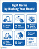 Fight Germs by Washing Your Hands/Hand Washing Procedure - Poster Fight Germs by Washing Your Hands/Hand Washing Procedure - Poster