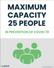Maximum Capacity 25 People In Prevention of Covid-19 - Poster Maximum Capacity 25 People In Prevention of Covid-19 - Poster