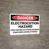Danger: Electrocution Hazard Avoid Touching - Wall Sign