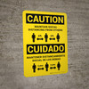 Caution: Maintain Social Distancing From Others - 6 ft Bilingual Spanish Portrait - Wall Sign Caution: Maintain Social Distancing From Others - 6 ft Bilingual Spanish Portrait - Wall Sign