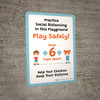 School Safety: Practice Social Distancing in This Playground - Play Safetly! Portrait - Wall Sign School Safety: Practice Social Distancing in This Playground - Play Safetly! Portrait - Wall Sign