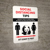 Social Distancing Tips: Imagine There Is a Giant Panda Between You and The Other Person Portrait - Wall Sign Social Distancing Tips: Imagine There Is a Giant Panda Between You and The Other Person Portrait - Wall Sign