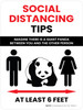 Social Distancing Tips: Imagine There Is a Giant Panda Between You and The Other Person Portrait - Wall Sign Social Distancing Tips: Imagine There Is a Giant Panda Between You and The Other Person Portrait - Wall Sign