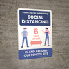 Thank You for Maintaining Social Distancing - 6 Feet Apart In and Around Our School Site School Portrait - Wall Sign