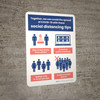 Together We Can Avoid Spread of Covid-19 With These Social Distancing Tips Portrait - Wall Sign