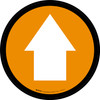 Orange Traffic Flow Arrow Circular - Floor Sign Orange Traffic Flow Arrow Circular - Floor Sign