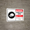 Danger: Hard Hat Area Bilingual Spanish Korean - Wall Sign Danger: Hard Hat Area Bilingual Spanish Korean - Wall Sign