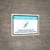 Vaccination Clinic: Please Follow Signs For Procedure/Instructions Landscape - Wall Sign