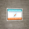 Vaccination Clinic: Post-Injection Observation Area Landscape - Wall Sign