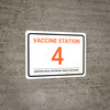 Vaccine Station 4 - Maintain Social Distancing/Wear a Face Mask Landscape - Wall Sign