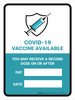Covid-19 Vaccine Available - You May Receive Second Dose On/After Portrait - Wall Sign Covid-19 Vaccine Available - You May Receive Second Dose On/After Portrait - Wall Sign