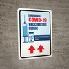 Covid-19 Vaccine Clinic: By Appointment Only Up Arrow Portrait - Wall Sign Covid-19 Vaccine Clinic: By Appointment Only Up Arrow Portrait - Wall Sign