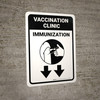 Vaccination Clinic: Immunization Down Arrow Portrait - Wall Sign Vaccination Clinic: Immunization Down Arrow Portrait - Wall Sign