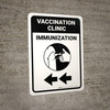 Vaccination Clinic: Immunization Left Arrow Portrait - Wall Sign Vaccination Clinic: Immunization Left Arrow Portrait - Wall Sign