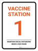 Vaccine Station 1 Portrait - Wall Sign Vaccine Station 1 Portrait - Wall Sign