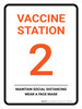 Vaccine Station 2 Portrait - Wall Sign Vaccine Station 2 Portrait - Wall Sign