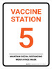Vaccine Station 5 Portrait - Wall Sign