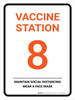 Vaccine Station 8 Portrait - Wall Sign Vaccine Station 8 Portrait - Wall Sign