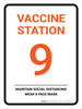 Vaccine Station 9 Portrait - Wall Sign