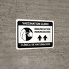 Vaccination Clinic: Immunization Up Arrow Bilingual Spanish Landscape - Wall Sign