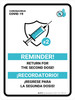 Reminder - Return For The Second Dose Bilingual Spanish Portrait - Wall Sign Reminder - Return For The Second Dose Bilingual Spanish Portrait - Wall Sign