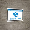 Vaccination Clinic: Immunization Spanish Blue Landscape - Wall Sign Vaccination Clinic: Immunization Spanish Blue Landscape - Wall Sign