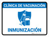 Vaccination Clinic: Immunization Spanish Blue Landscape - Wall Sign Vaccination Clinic: Immunization Spanish Blue Landscape - Wall Sign
