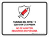 Covid-19 Vaccinations By Appointment Only - No Onsite Registration Spanish Landscape - Wall Sign Covid-19 Vaccinations By Appointment Only - No Onsite Registration Spanish Landscape - Wall Sign