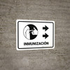 Immunization With Vaccine Injection Icon Right Arrow Spanish Landscape - Wall Sign