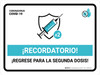 Reminder - Return For The Second Dose Spanish Landscape - Wall Sign Reminder - Return For The Second Dose Spanish Landscape - Wall Sign