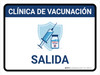 Vaccination Clinic Exit Blue Spanish Landscape - Wall Sign