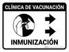 Vaccination Clinic: Immunization Right Arrow Spanish Landscape - Wall Sign
