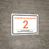 Vaccine Station 2 Spanish Landscape - Wall Sign Vaccine Station 2 Spanish Landscape - Wall Sign