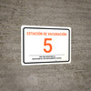 Vaccine Station 5 Spanish Landscape - Wall Sign Vaccine Station 5 Spanish Landscape - Wall Sign