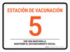 Vaccine Station 5 Spanish Landscape - Wall Sign Vaccine Station 5 Spanish Landscape - Wall Sign